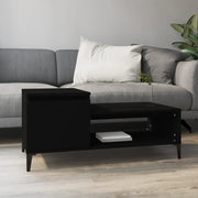 Tavolino da Salotto-Tavolino da soggiorno-Tavolo Nero 100x50x45 cm in Legno Multistrato 295700