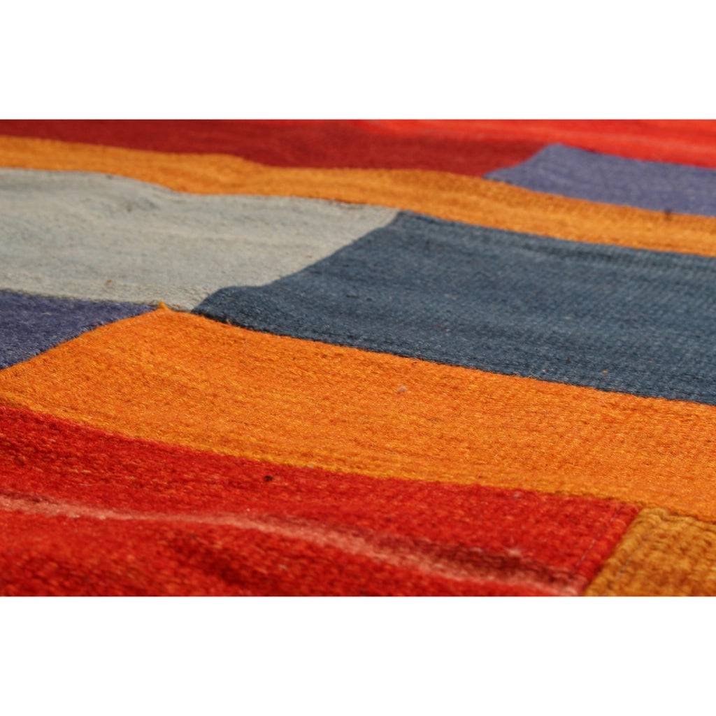 Tappeto Kilim Intenso 320 in Lana e Cotone Multicolore