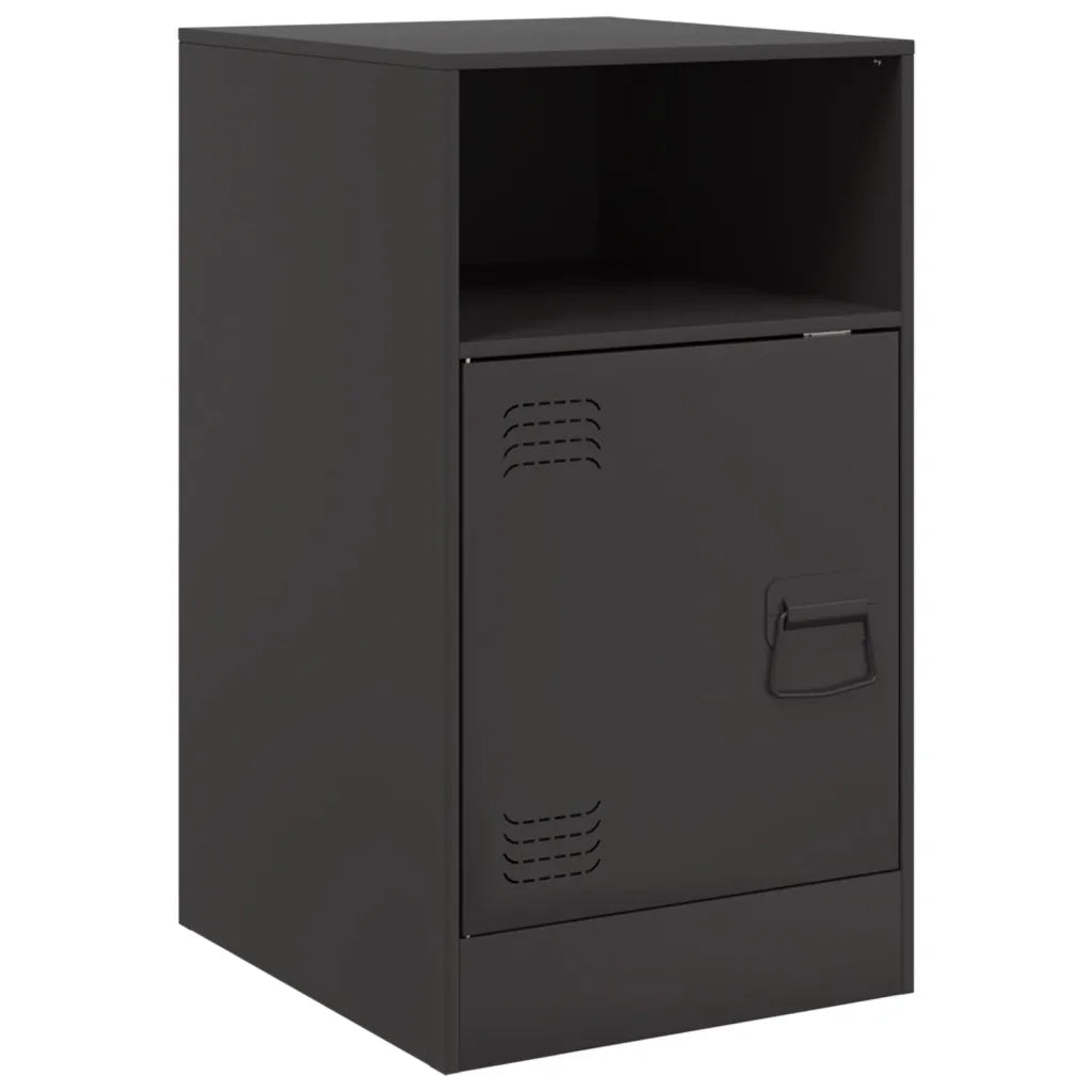 Comodini 2 pz Neri 34,5x39x62 cm in Acciaio 841764