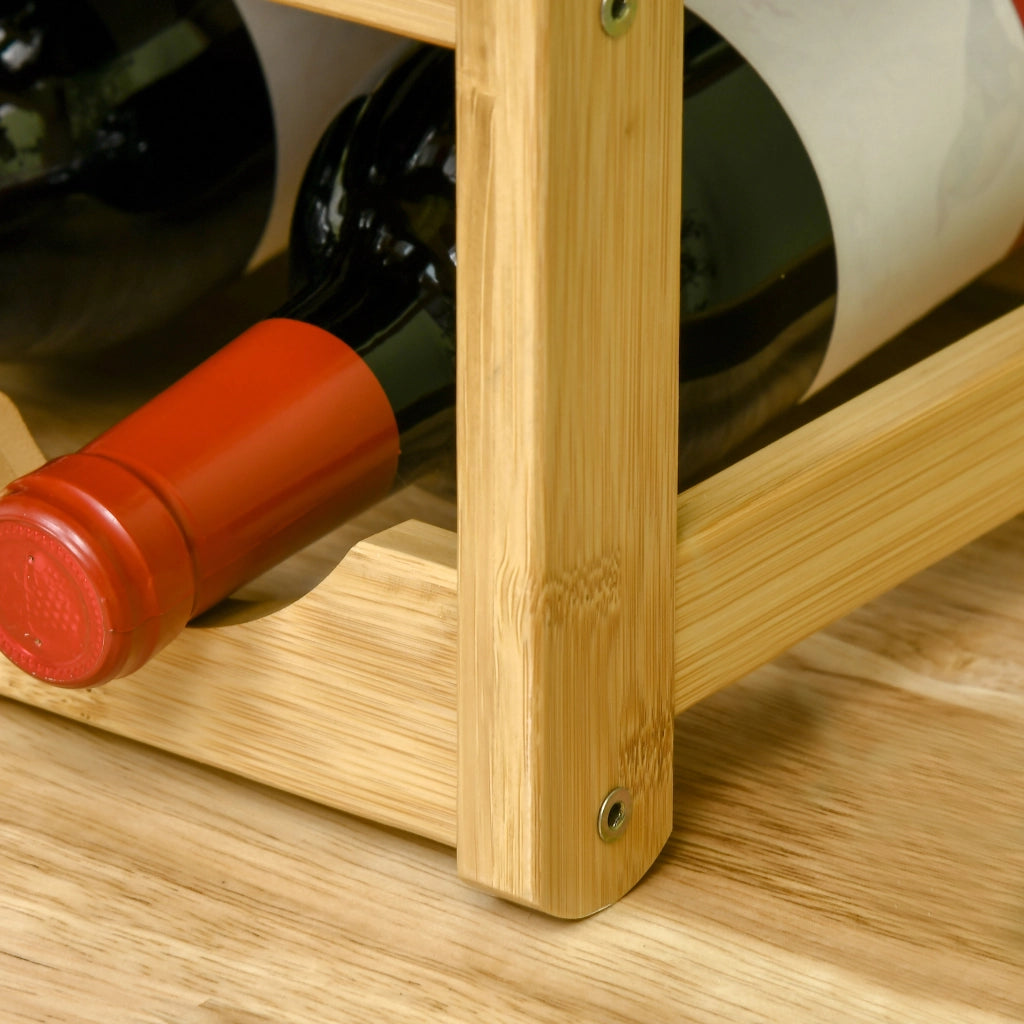 Scaffale per Vino in Bamb¨´ 4 Ripiani ¨C Minimal ¨C 43x23.5x38 Naturale