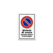 cartello 30x20 divieto di sosta
