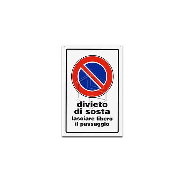 cartello 30x20 divieto di sosta