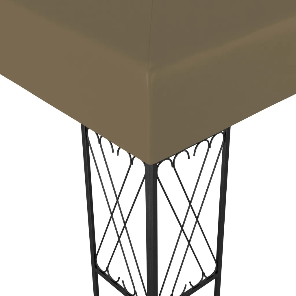 Gazebo con Luci a Stringa LED 3x4 m in Tessuto Grigio Talpa 3070331