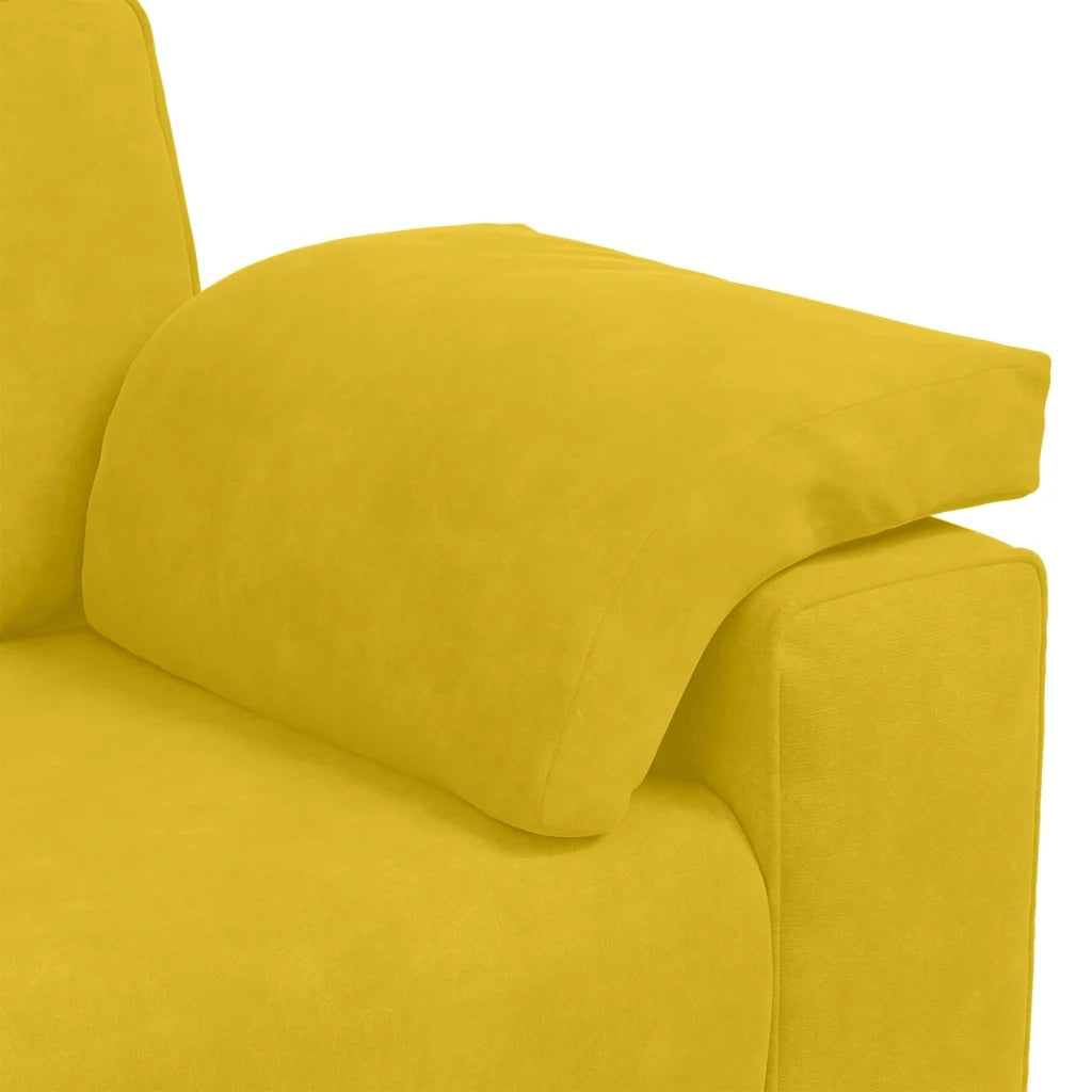 Set di Divani 3 pz con Cuscini giallo in Velluto 3324673