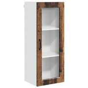 Pensile da cucina | Mobile in vetro da parete PORTO Legno vecchio 40 x 31 x 100 cm