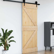 Porta NARVIK Naturale 95 x 210 cm Legno di pino solido 42047081