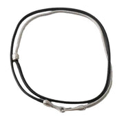Collana girocollo da donna di alta gamma, elegante e semplice, con catena a maglie di serpente e corda in pelle, in stile europeo e americano.
