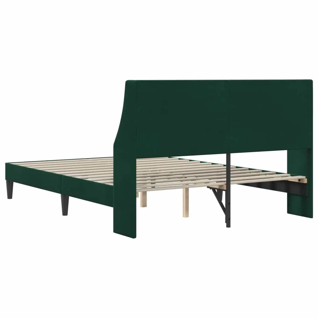 Struttura del letto-Giroletto Verde Scuro 120 x 200 cm Velluto 562021