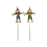 Vigor 9754742 Junior Spaventapasseri Set 2 Pezzi in Paglia e Tessuto Bastone Bambu' 40 cm