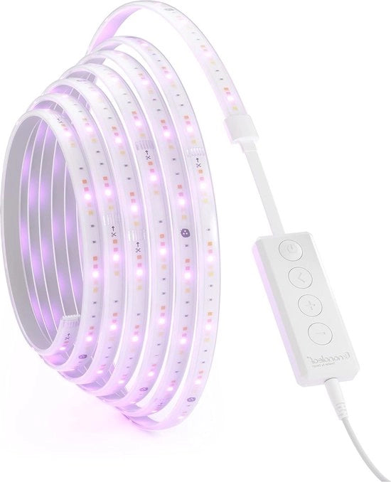 Kit di Avvio per Strisce LED RGBW - 5 m Striscia LED - 16 m colori - cavo nascosto - Bluetooth compatibile con Google Apple - sincronizzazione musicale e monitoraggio