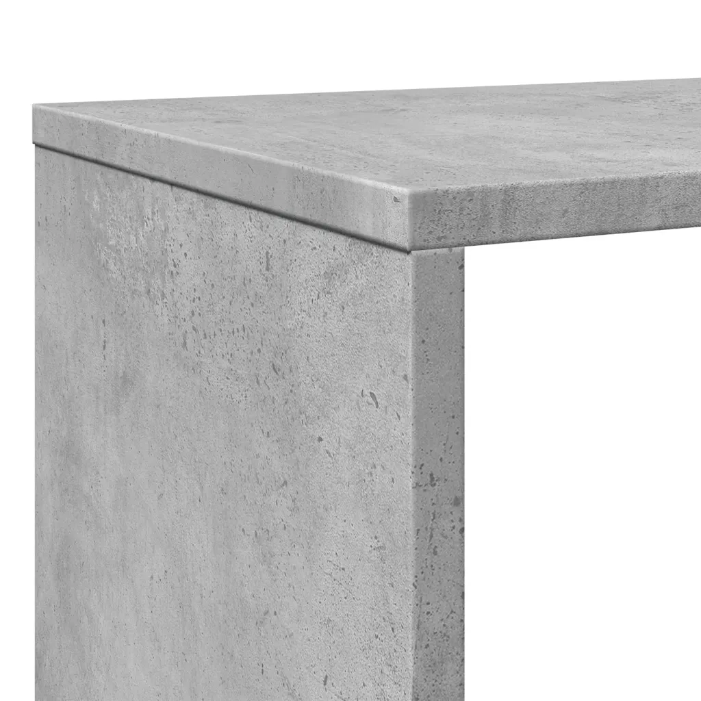 Libreria-Scaffale per Libri-Mobile di Stoccaggio Grigio Cemento 132x29x141,5 cm in Legno Multistrato