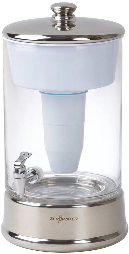 Dispensatore di acqua in vetro da 9 L con filtrazione a 5 fasi - Riduce piombo e metalli pesanti per acqua pura
