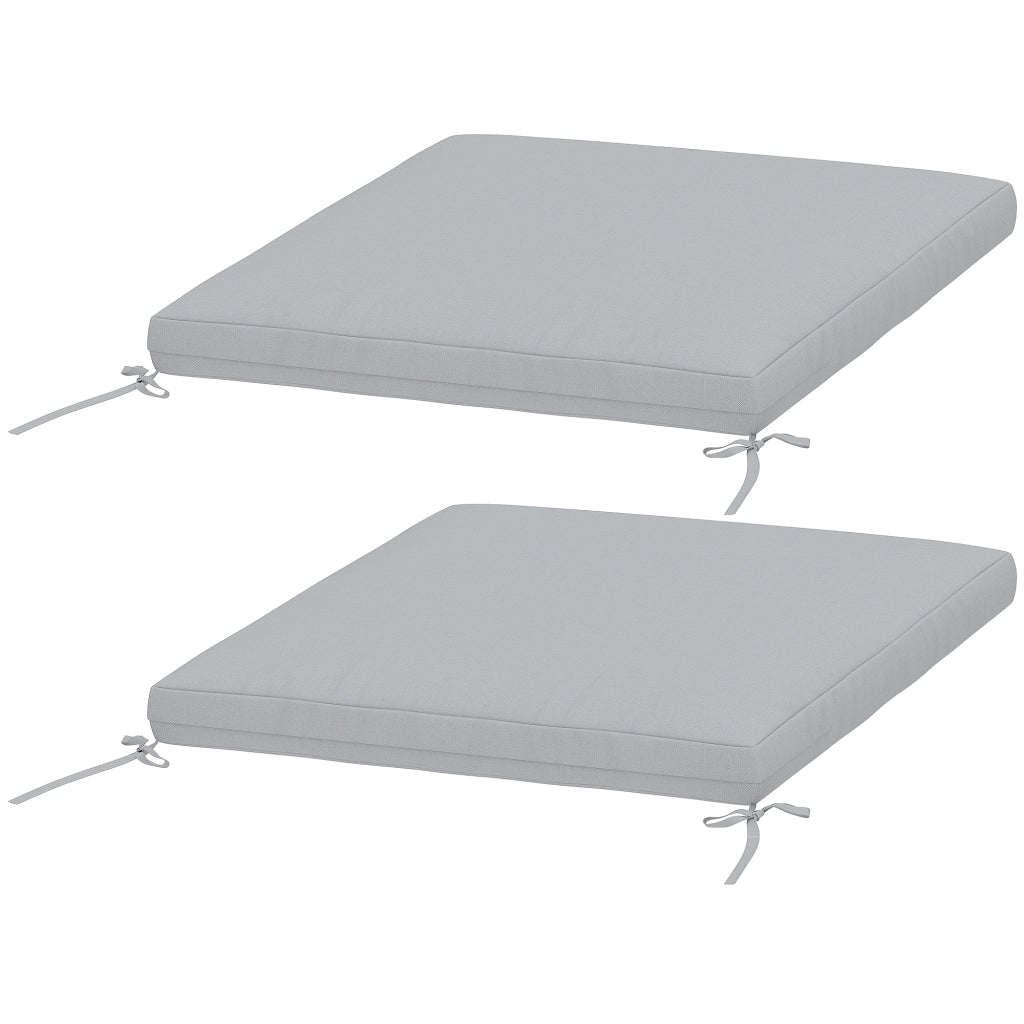 Cuscini per sedie da giardino set 2 pezzi ¨C Xylo ¨C 50x50 cm grigio antiscivolo