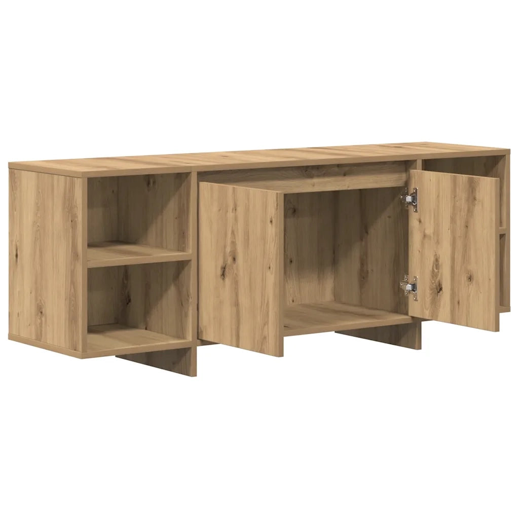 Mobile TV Rovere Artigianale 130x35x50 cm in Legno Multistrato 856789