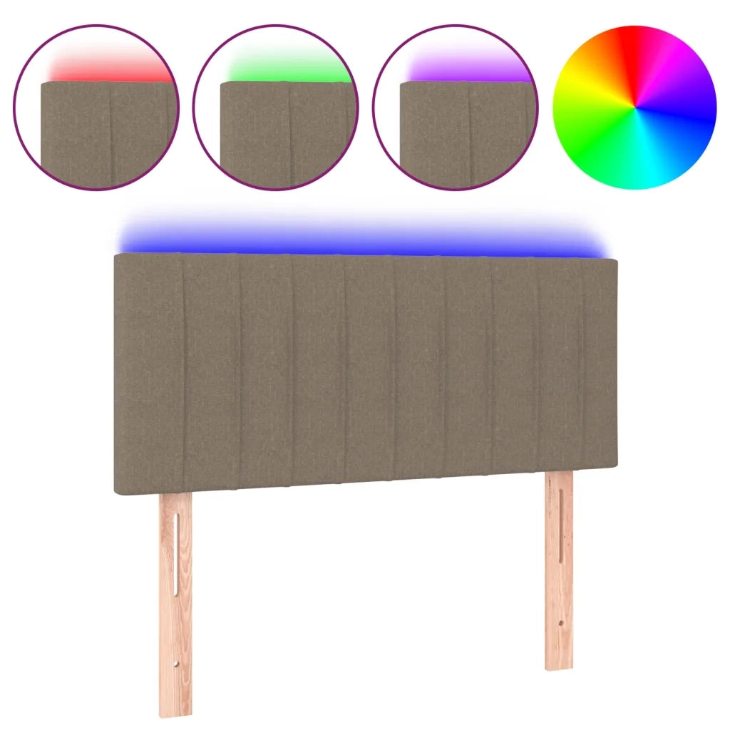 Testiera | Testata a LED Tortora 90x5x78/88 cm in Tessuto