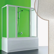 Box Doccia Sopravasca 3 lati 80x160x80 CM in Acrilico mod. Plutone 2 con apertura centrale