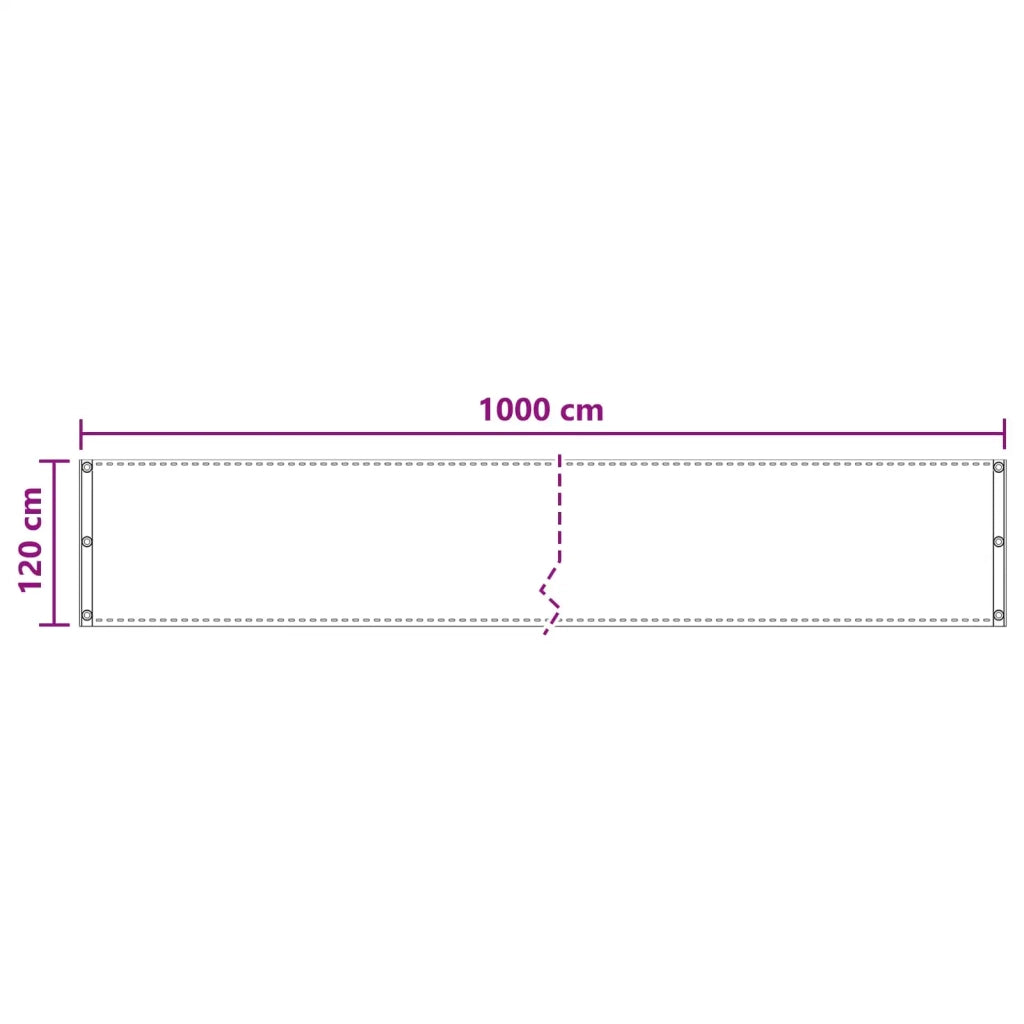 Schermo da balcone Tortora 120 x 1000 cm HDPE e alluminio 4003151
