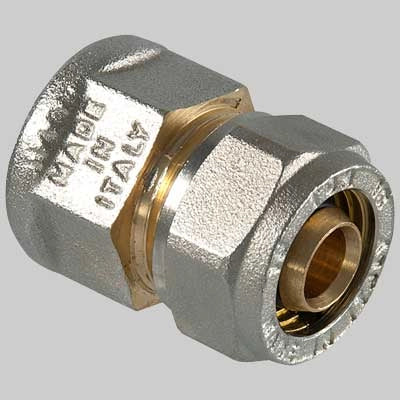 Raccordo a compressione diritto Femmina  20 x 3/4     T.D.M.