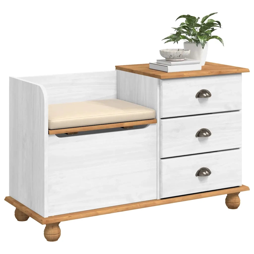Panchina con contenitore ASKIM Bianco 100 x 39 x 62 cm 4105441