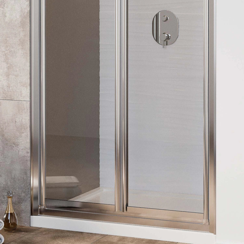 Porta Doccia 75CM H198 Cristallo Trasparente Apertura Saloon con Doppia Anta Battente mod. West