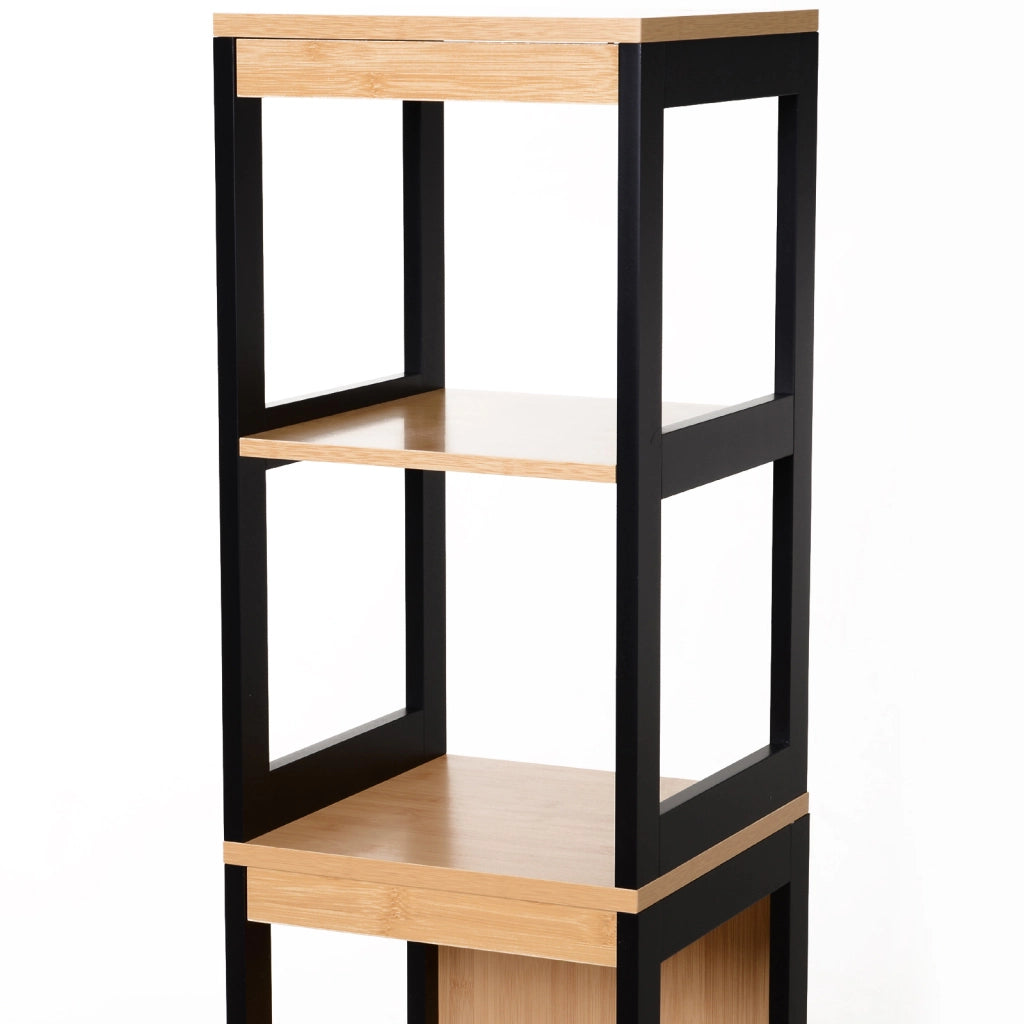 Mobiletto Bagno Colonne ¨C Minimal ¨C Bamb¨´ Nero 30x30x144 cm