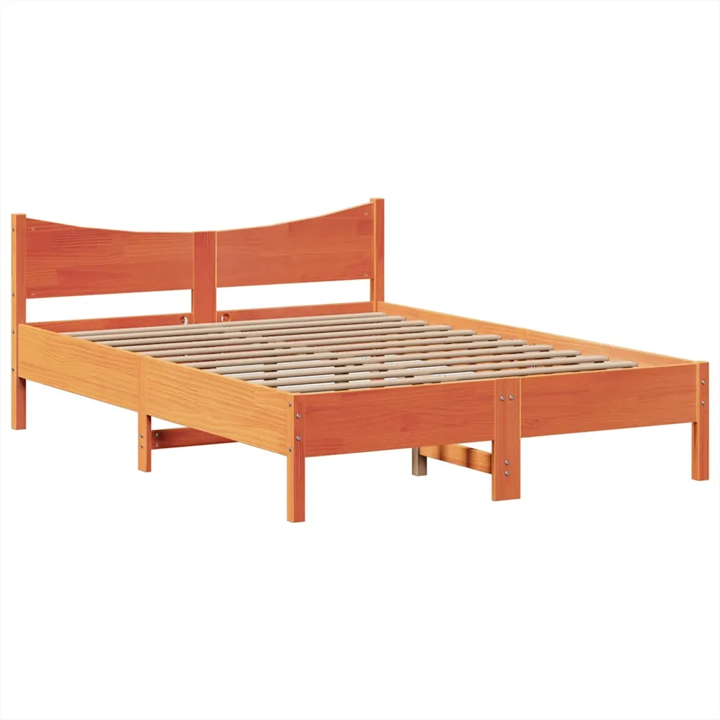 Giroletto senza Materasso Marrone Cera 150x200 cm Legno di Pino 3323376