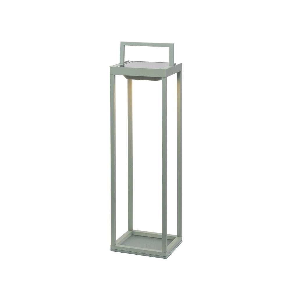 Zafferano - Lanterna Home solar 2 a led 56,4cm - Lampada da parete e da tavolo 2W con batteria e sensore crepuscolare - Verde Salvia