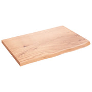Ripiano Muro | Scaffale a Parete | Mensole Parete Marrone Chiaro 60x40x2 cm Massello Rovere Trattato