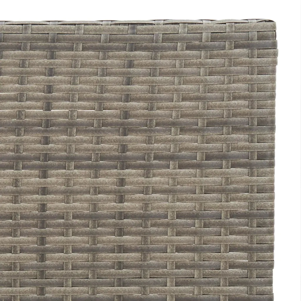 Set Pieghevole da Bistr¨° 3 pz | Set Salotto da Giardino Grigio in Polyrattan