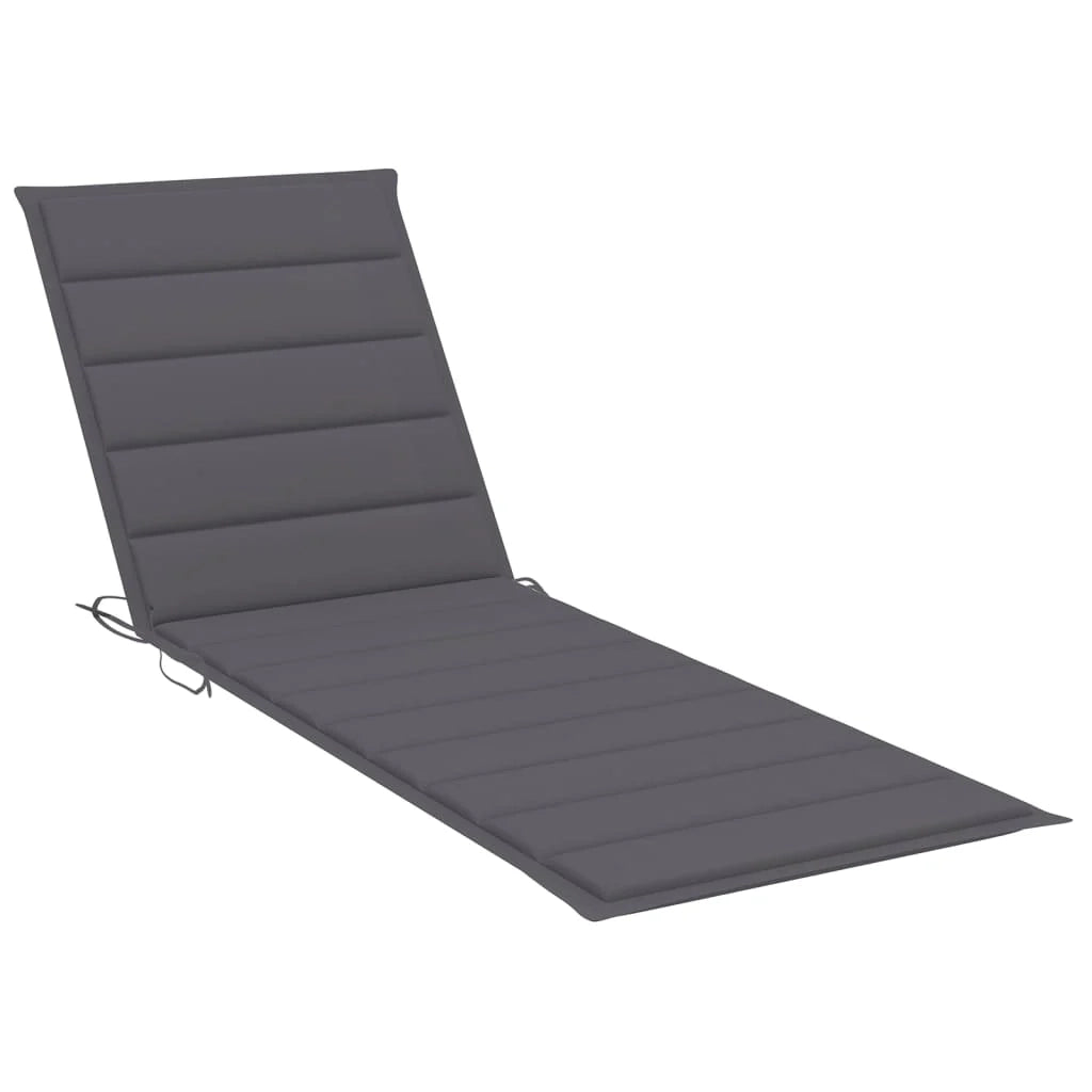 Lettino prendisole sedia a sdraio lettino prendisole letto da giardino mobili da esterno per patio con cuscino legno massello di acacia 02_0012375