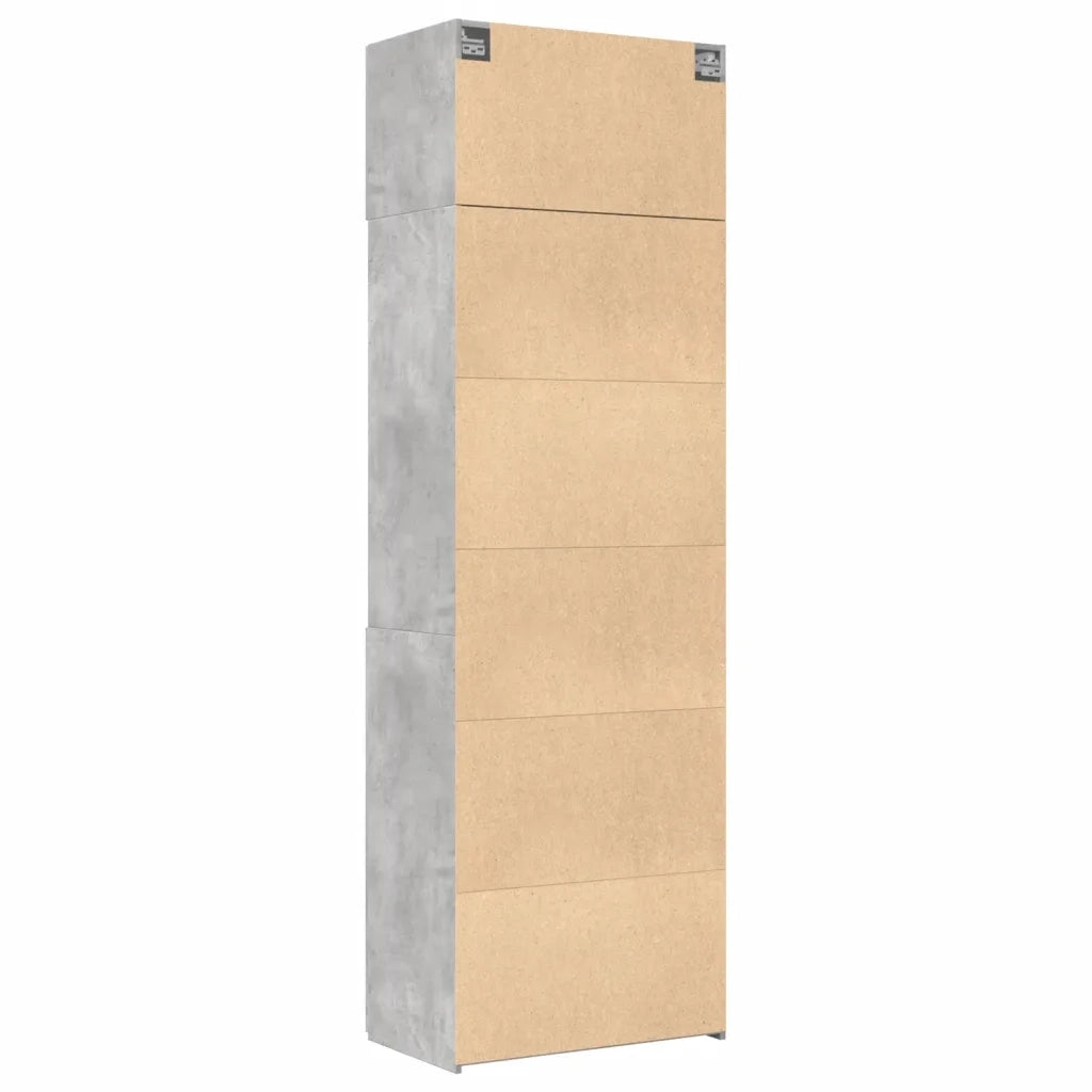 Armadietto Grigio Cemento 70x42,5x225 cm in Truciolato CFW1722737