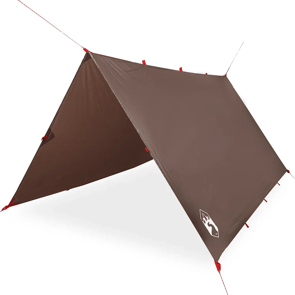 Telone da campeggio | Tenda da campo Marrone 366x306 cm Impermeabile