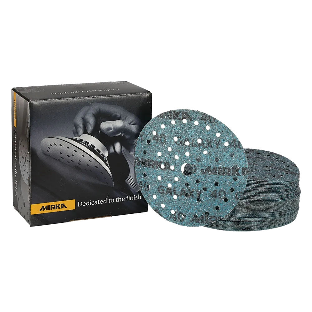 DISCO ABRASIVO CIRCOLARE MULTIFORO 'GALAXY MULTIFIT GRIP'  Ø 150 mm - grana 240- 50 pezzi  - MIRKA