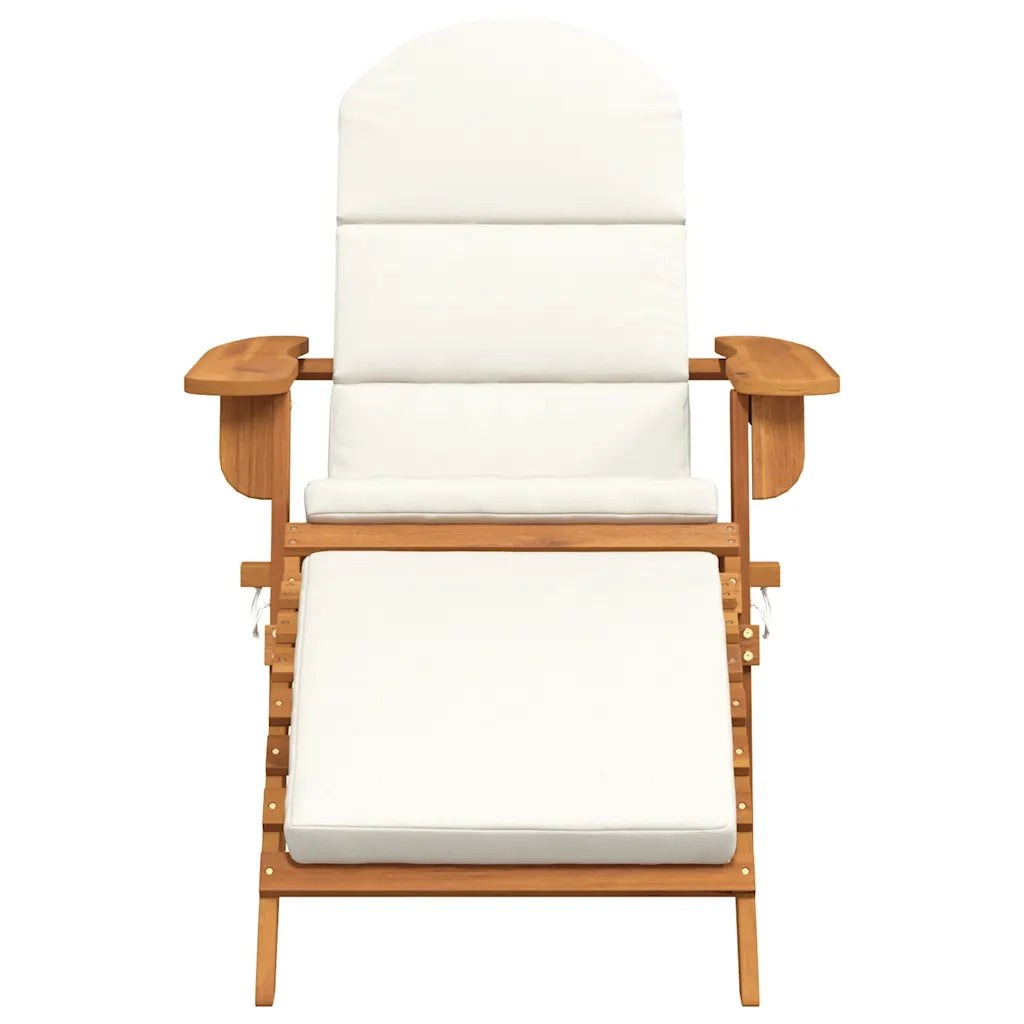 Sedia Adirondack Giardino con Poggiapiedi Legno Massello Acacia 360033