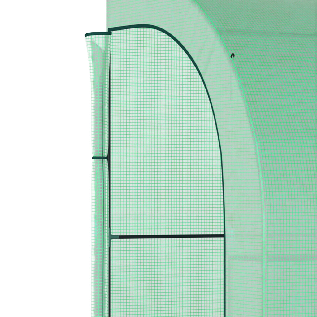 SERRA DA GIARDINO 300x150x213 cm Plastica Verde con Ripiani