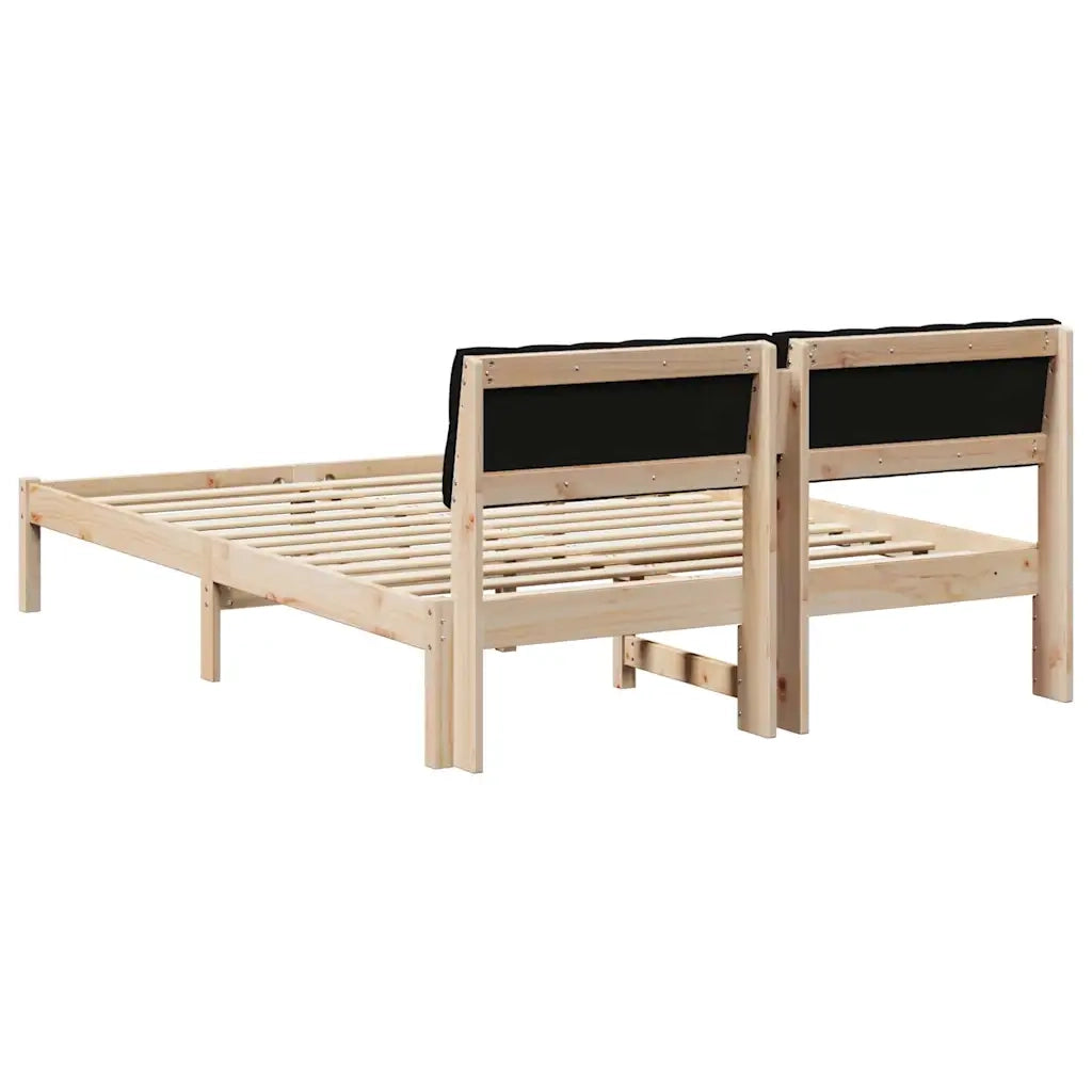 Letto matrimoniale | Letto per adulti | Struttura del Letto con testiera Marrone e nero 150 x 200 cm