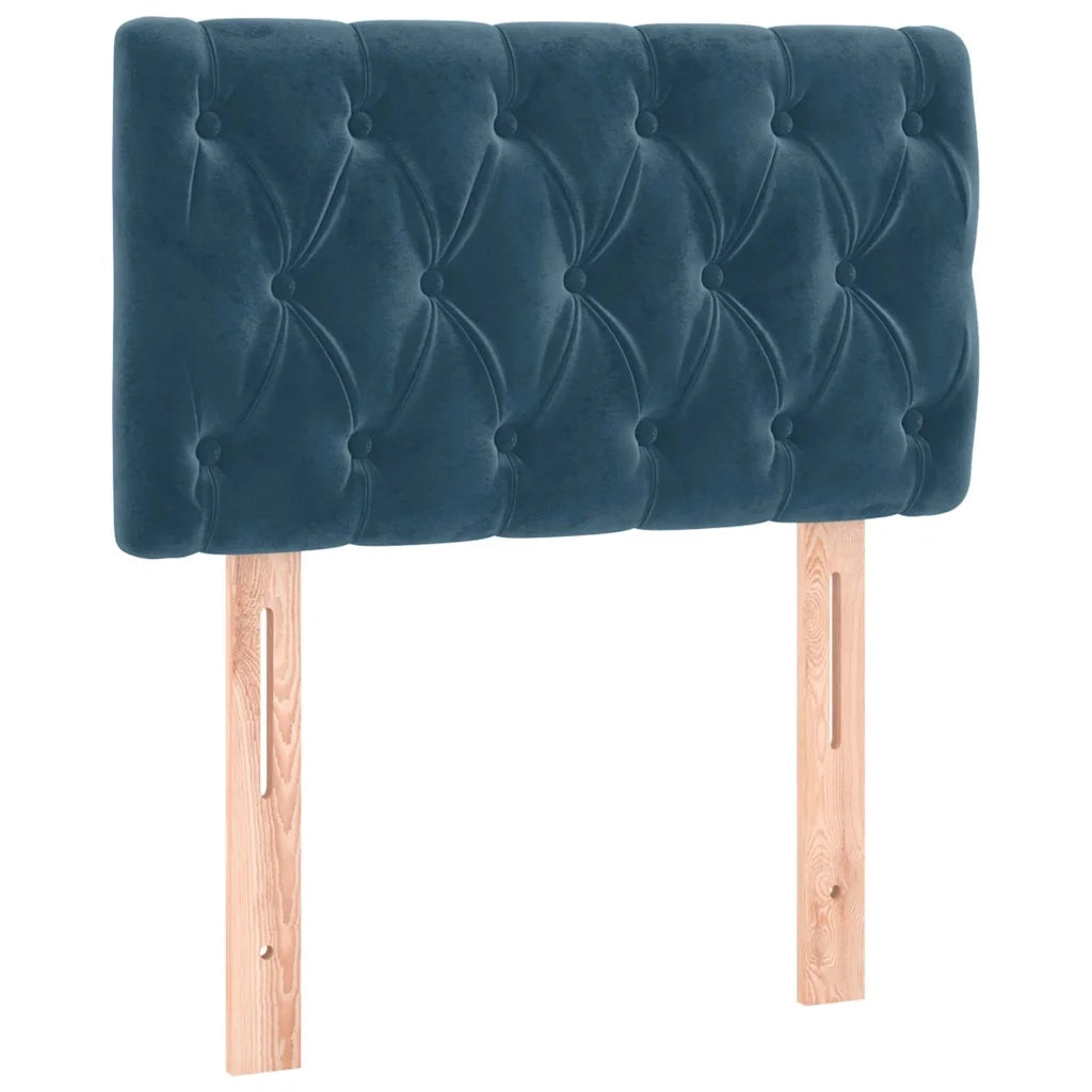 Letto a Molle con Materasso e LED-Struttura Letto con Materasso Blu Scuro 80x200cm in Velluto 611164