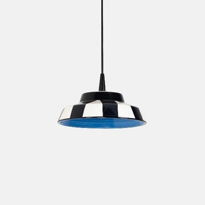 Circus Lampada a Sospensione LED Design Artigianale in Ceramica Blu Ø24 cm con Sorgente Luminosa 8W 3000K Alta Efficienza CRI 90 Modello Interni