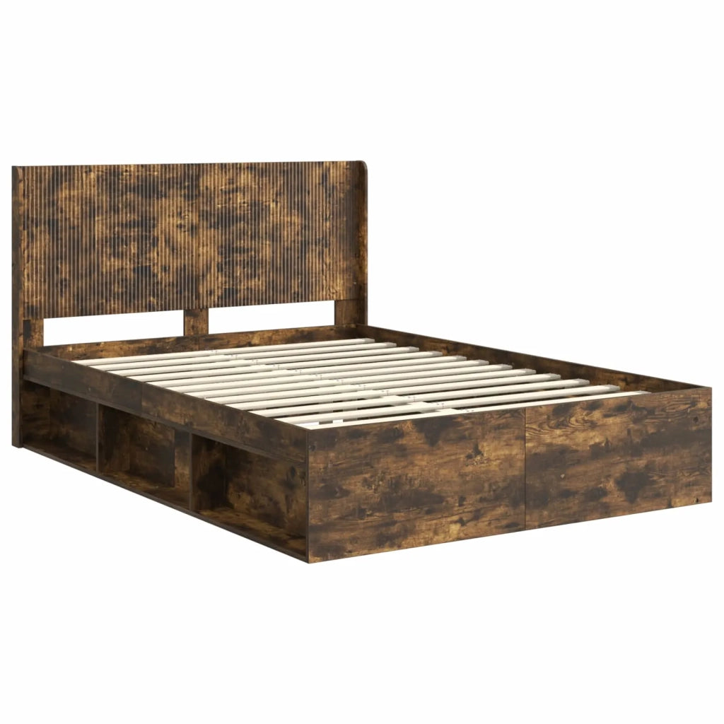 Letto da camera | Struttura del letto con stoccaggio e testata 3 pcs