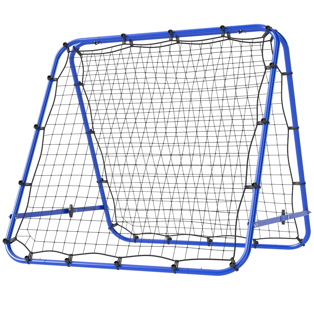 Rete da Calcio Rebounder Pieghevole ¨C Xylo ¨C Angolo Regolabile, 100x95x90 cm, Blu