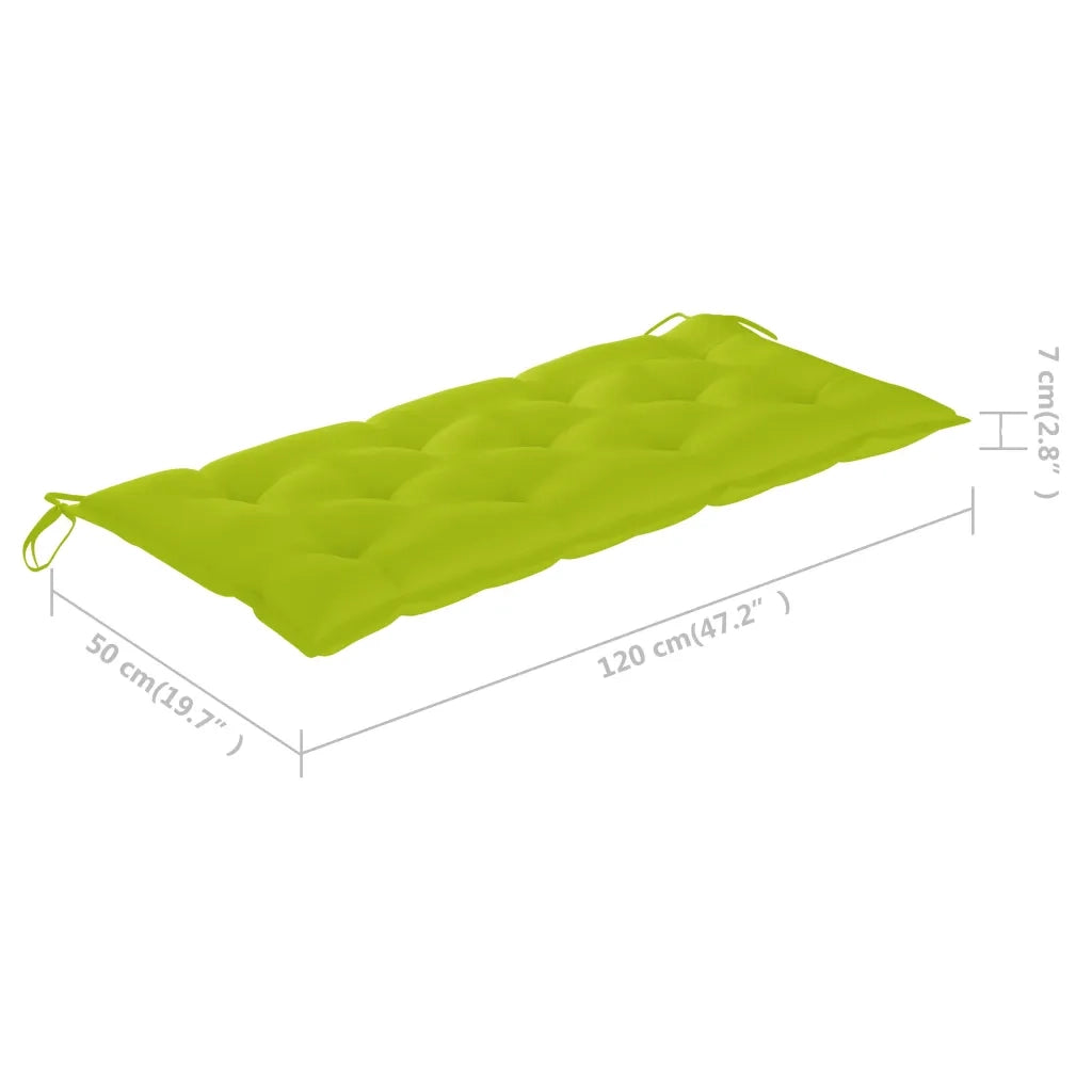 Panchina da Giardino | Panca da Giardino Pieghevole con Cuscino 118 cm in Bamb¨´