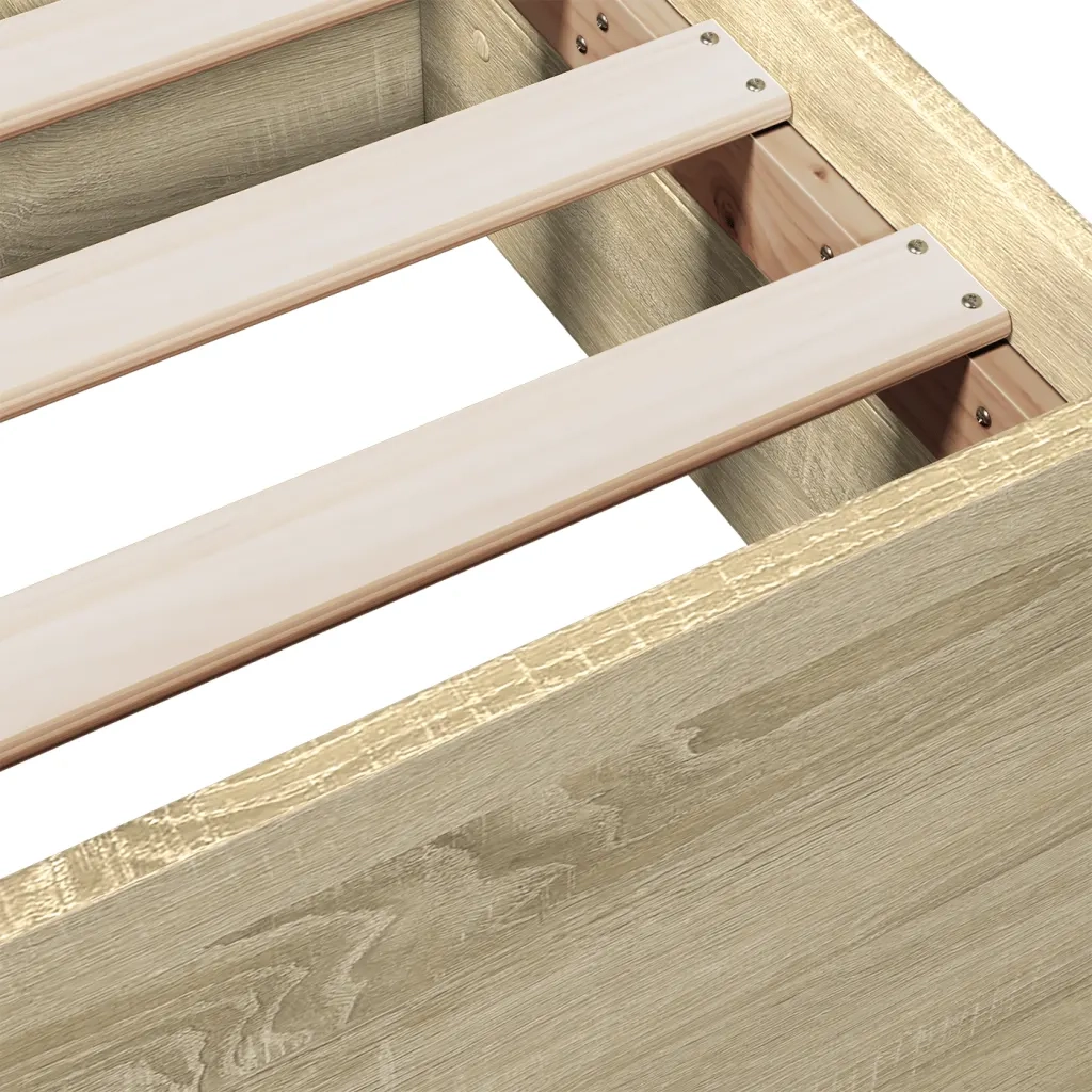 Giroletto Cassetti-Struttura Letto con contenitore Rovere Sonoma 75x190 cm Legno Multistrato 362298