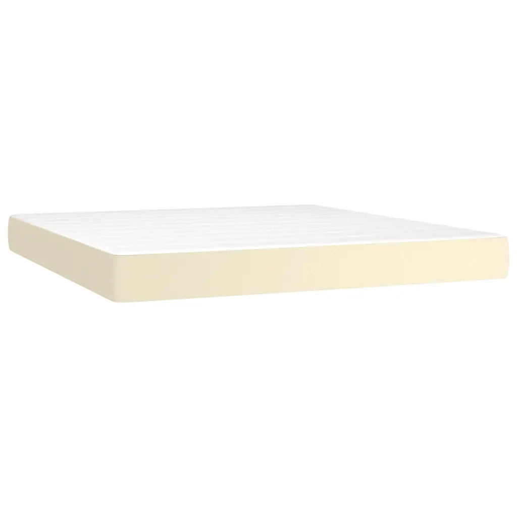 Giroletto a Molle con Materasso Crema 180x200 cm in Similpelle 3127207