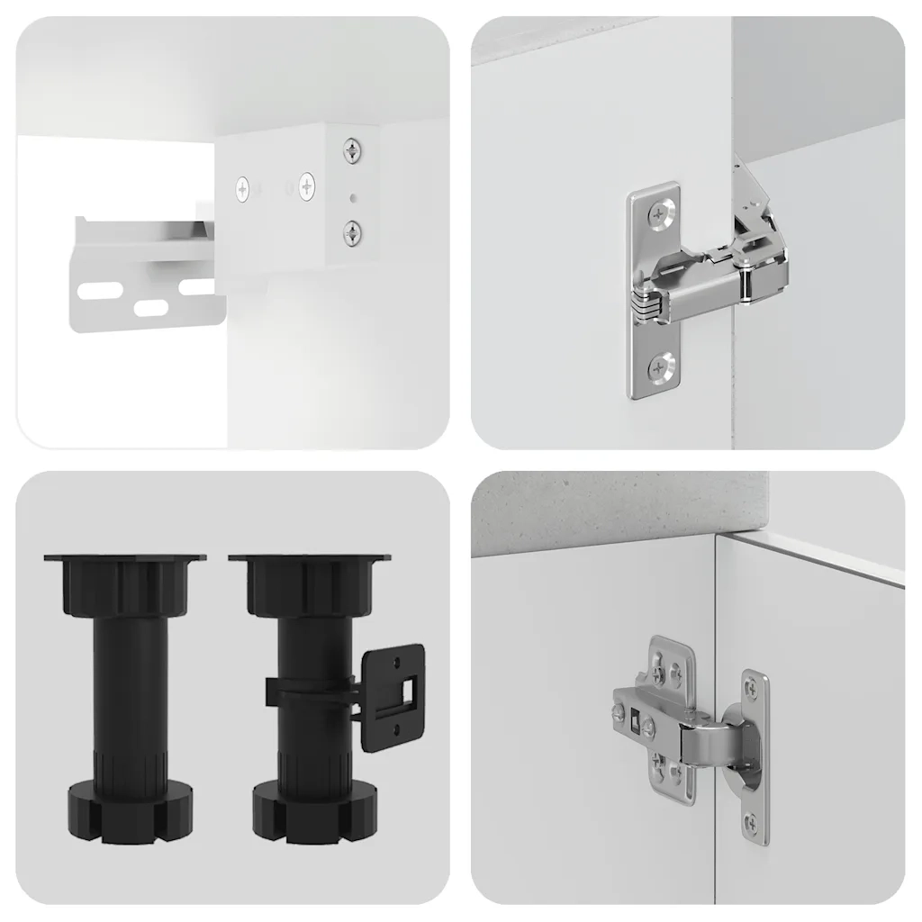 Set Mobili da Cucina 7 pz Kalmar Grigio Cemento in Truciolato 3314735