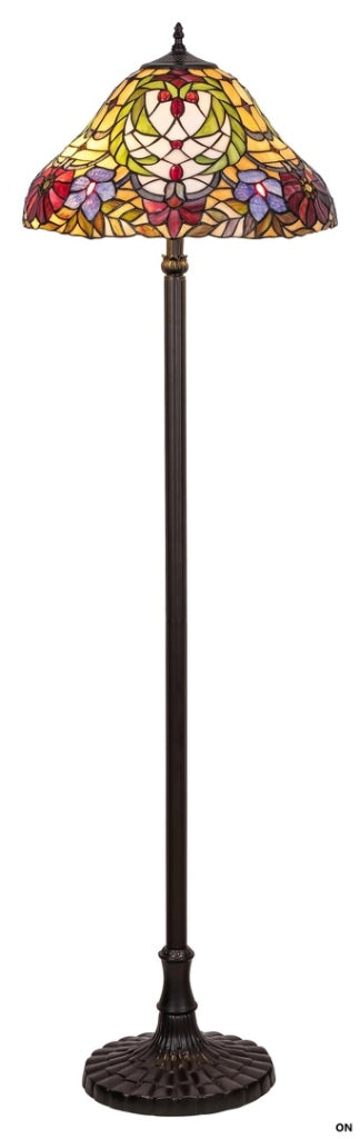 Lampada da terra Tiffany Mirella E27 2x60W Rabalux