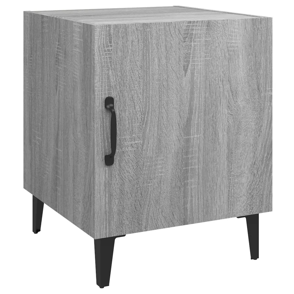Comodini 2 pz Grigio Sonoma in Legno Multistrato 817318