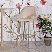 Spiti, Sgabello Imbottito, 52x46x111h cm Bianco Crema