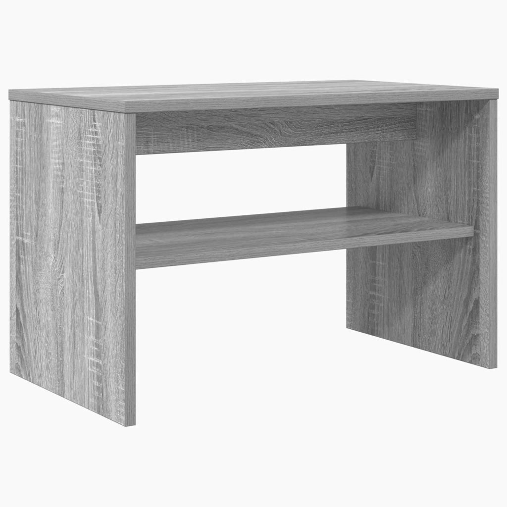Mobile porta TV rettangolare moderno 60 x 35 x 40 cm con pratico ripiano stile contemporaneo in legno grigio Sonoma 02_0058342