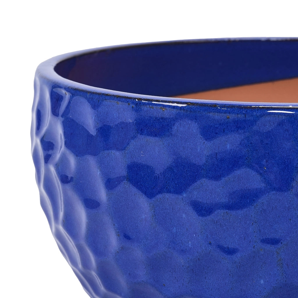 VASO DA FIORE Set da 3 pezzi in ceramica, Blu antico