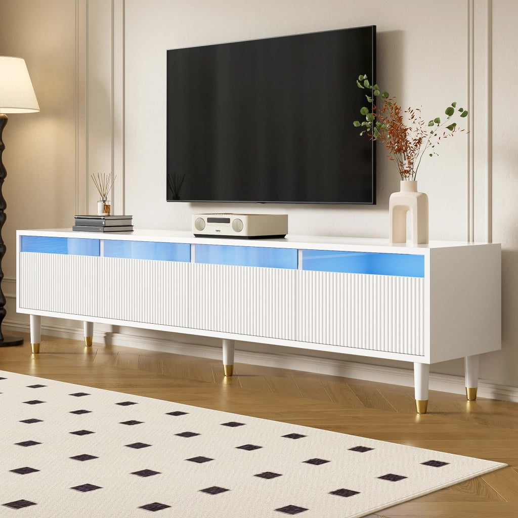 Cassettiera per TV bianca 178 cm in MDF